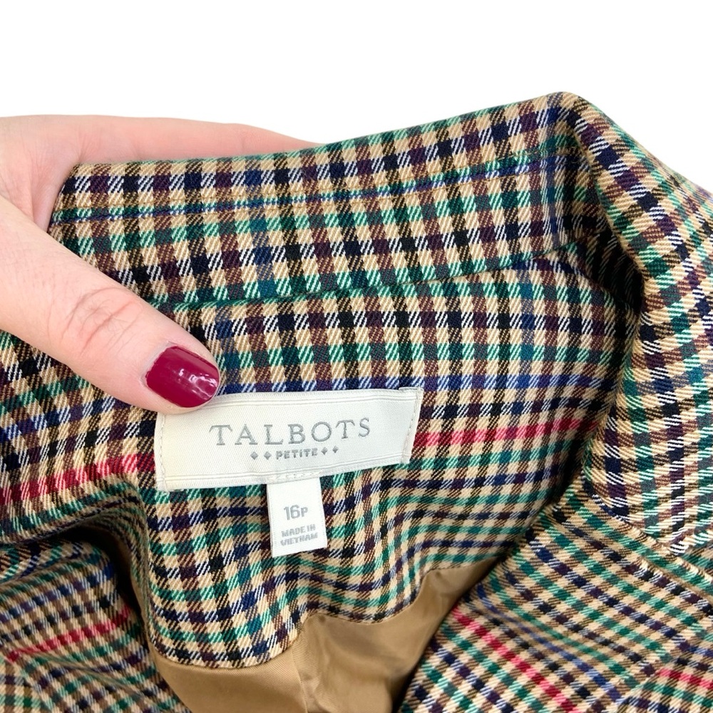 Talbots Brown Plaid Academia Blazer - Picture 3 of 6